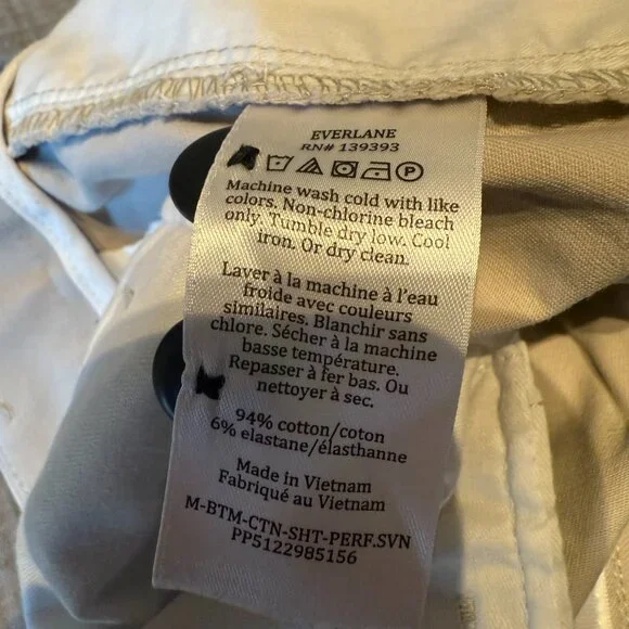 Everlane 7" cream/white chino shorts - size 30 - Picture 4 of 4